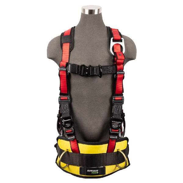 Safewaze Oil & Gas Full Body Harness: 1D, Derrick Belt, QC Chest, FD, TB Legs FS77635-OD - main
